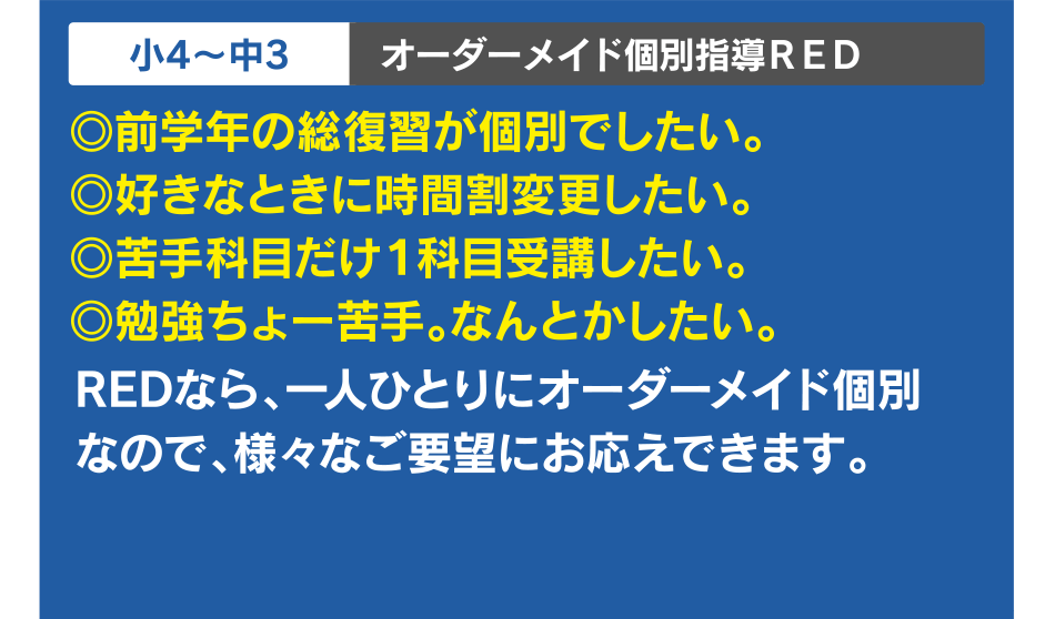 小4~中3 自立学習ＲＥＤ