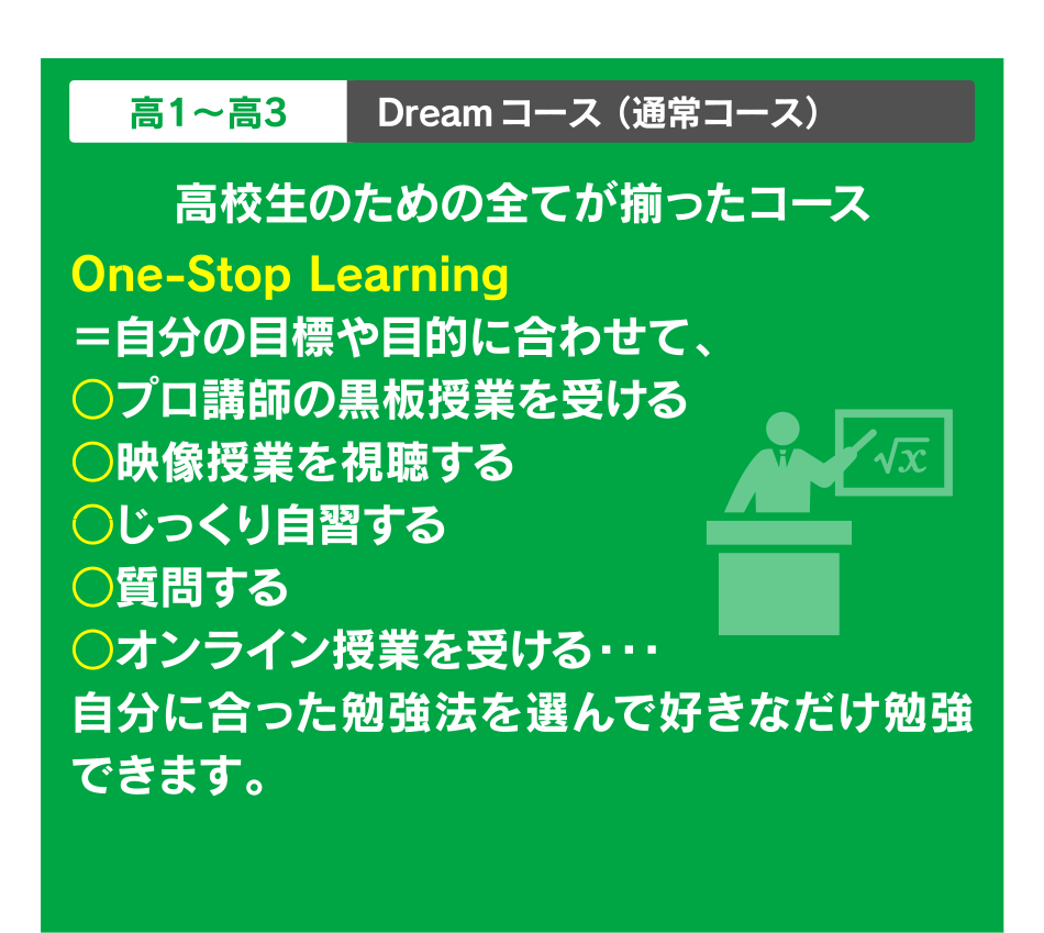 高1~高3 Dreamコース（通常コース）