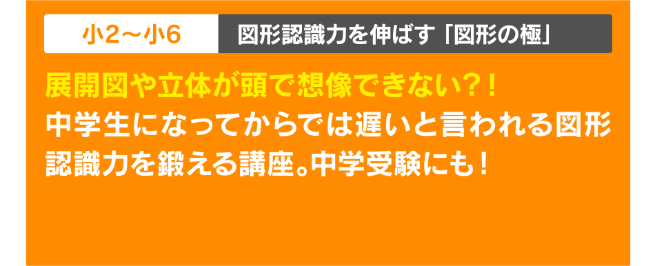 小2~小6 図形認識力を伸ばす「図形の極」